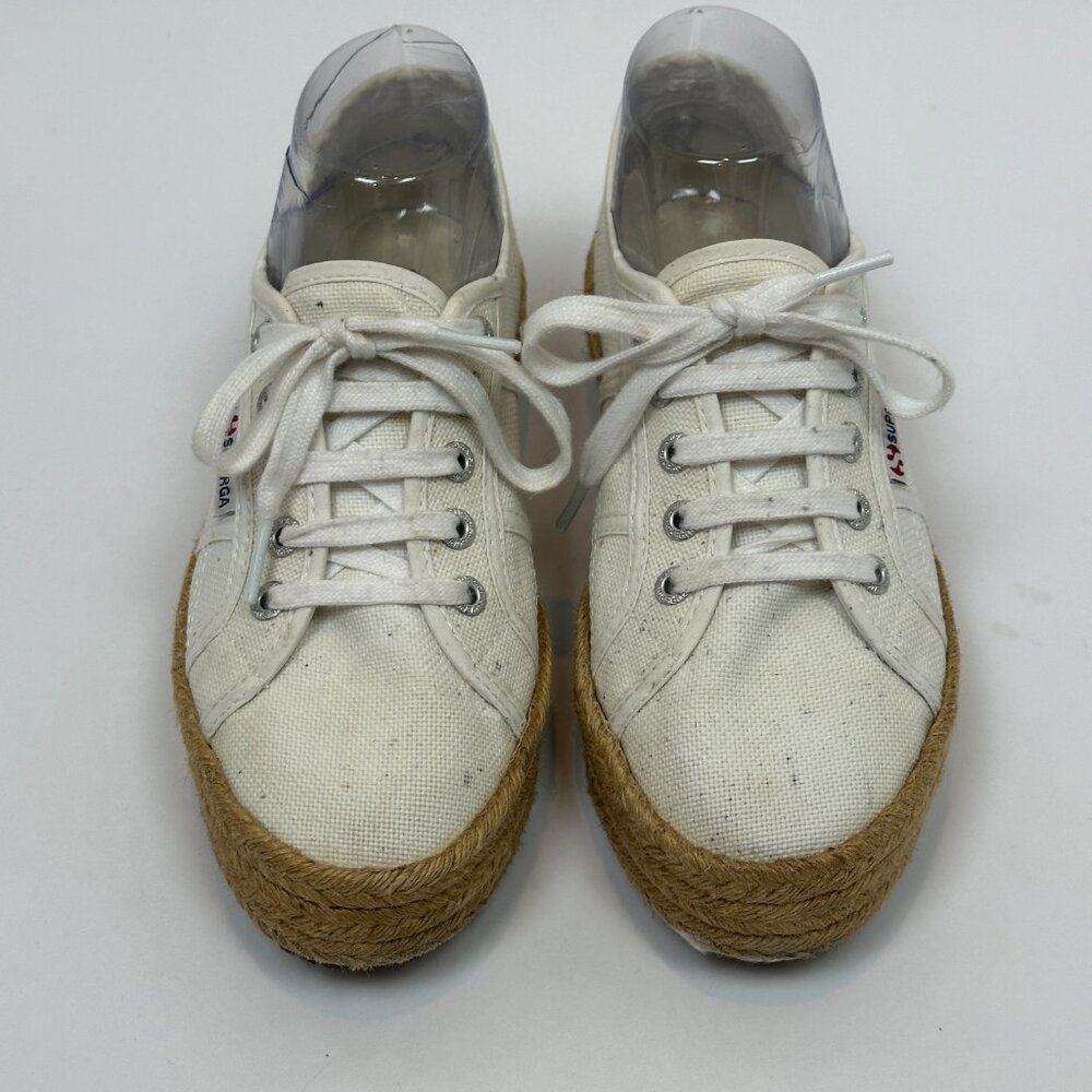 Superga Cotropew Espadrille Platform Sneakers Whi… - image 7
